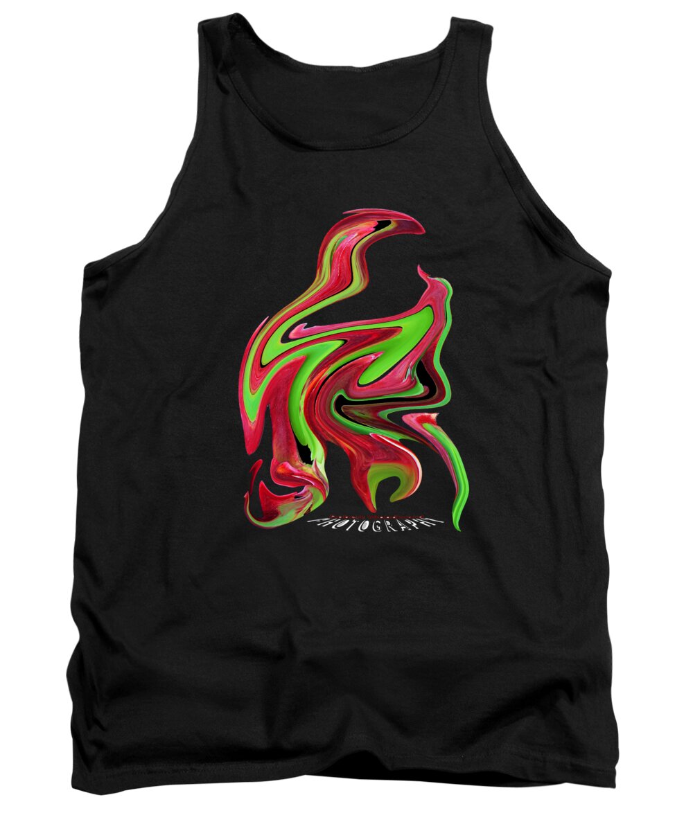 Distort Tank Top featuring the digital art LIquid Iceplant Transparency by Robert Woodward