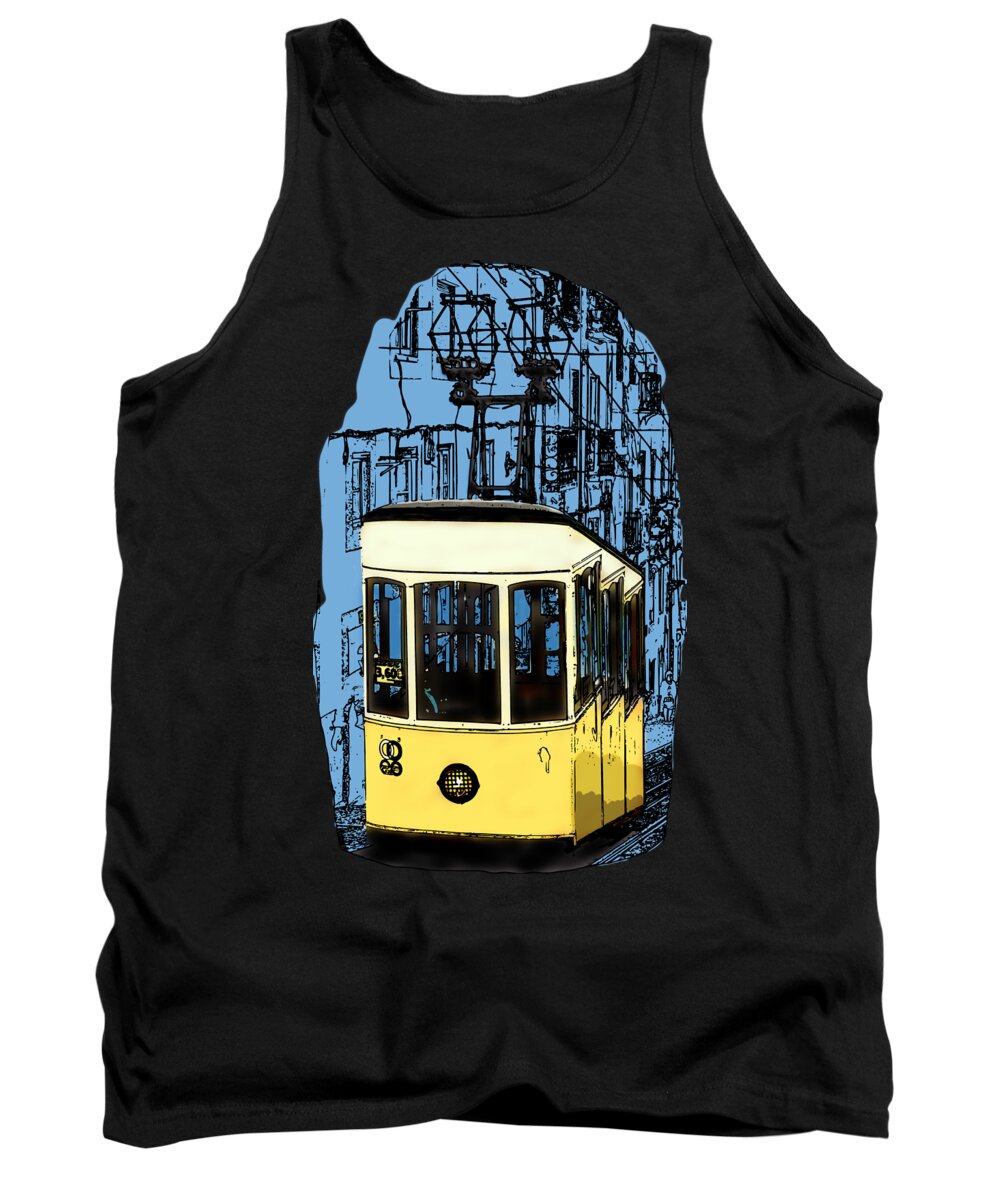 Lisbon Tank Top featuring the digital art Lisbon by Piotr Dulski