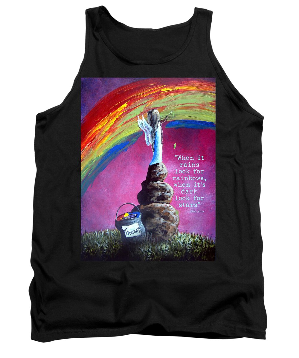 Look For Rainbows Fairy Tank Top featuring the photograph Look for Rainbows Fairy by Terry DeLuco
