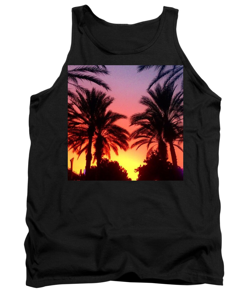 Perfect Tank Top featuring the photograph Paradise Sunset by Kate Arsenault 