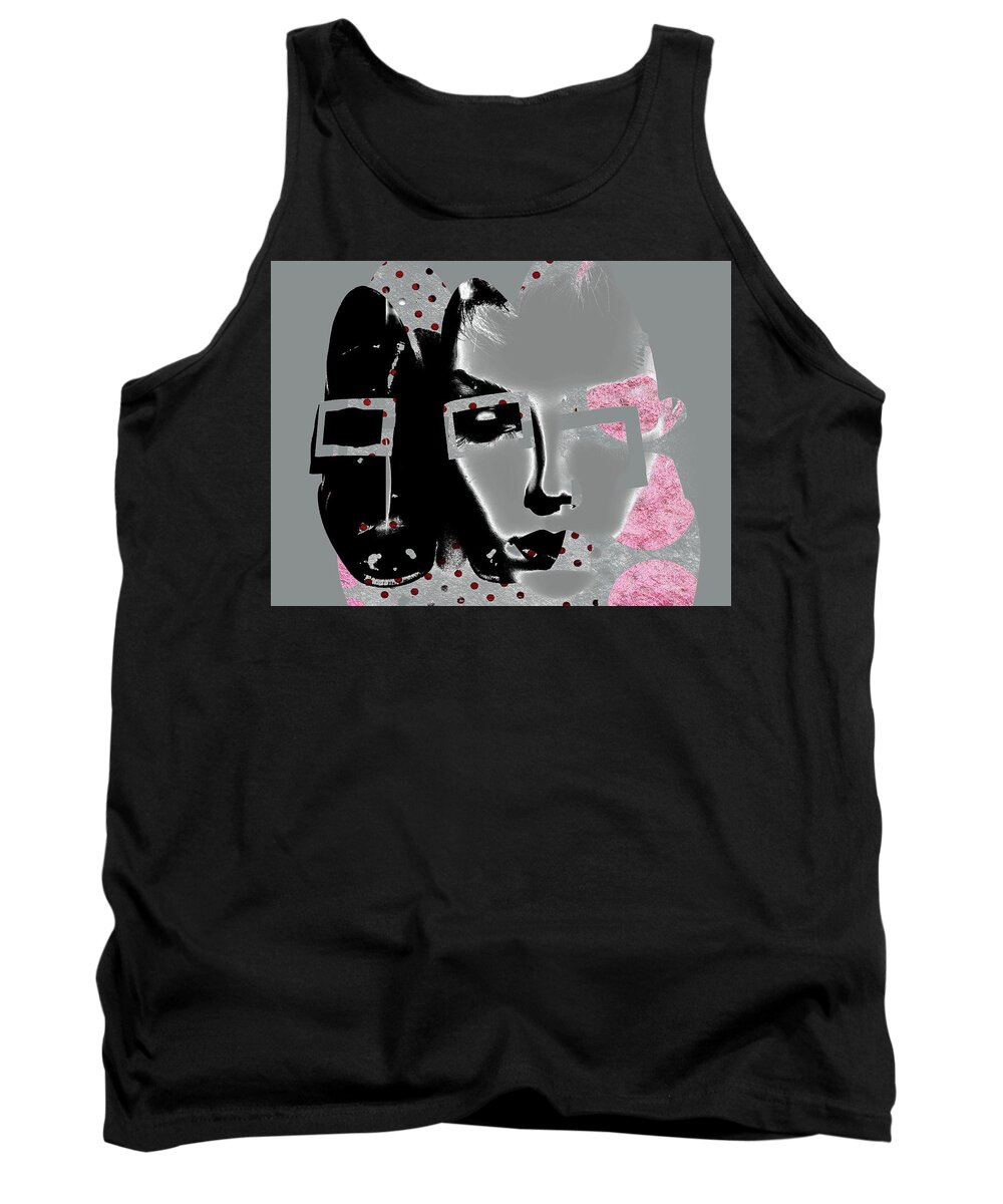Woman Tank Top featuring the digital art Looking for black shoes by Gabi Hampe