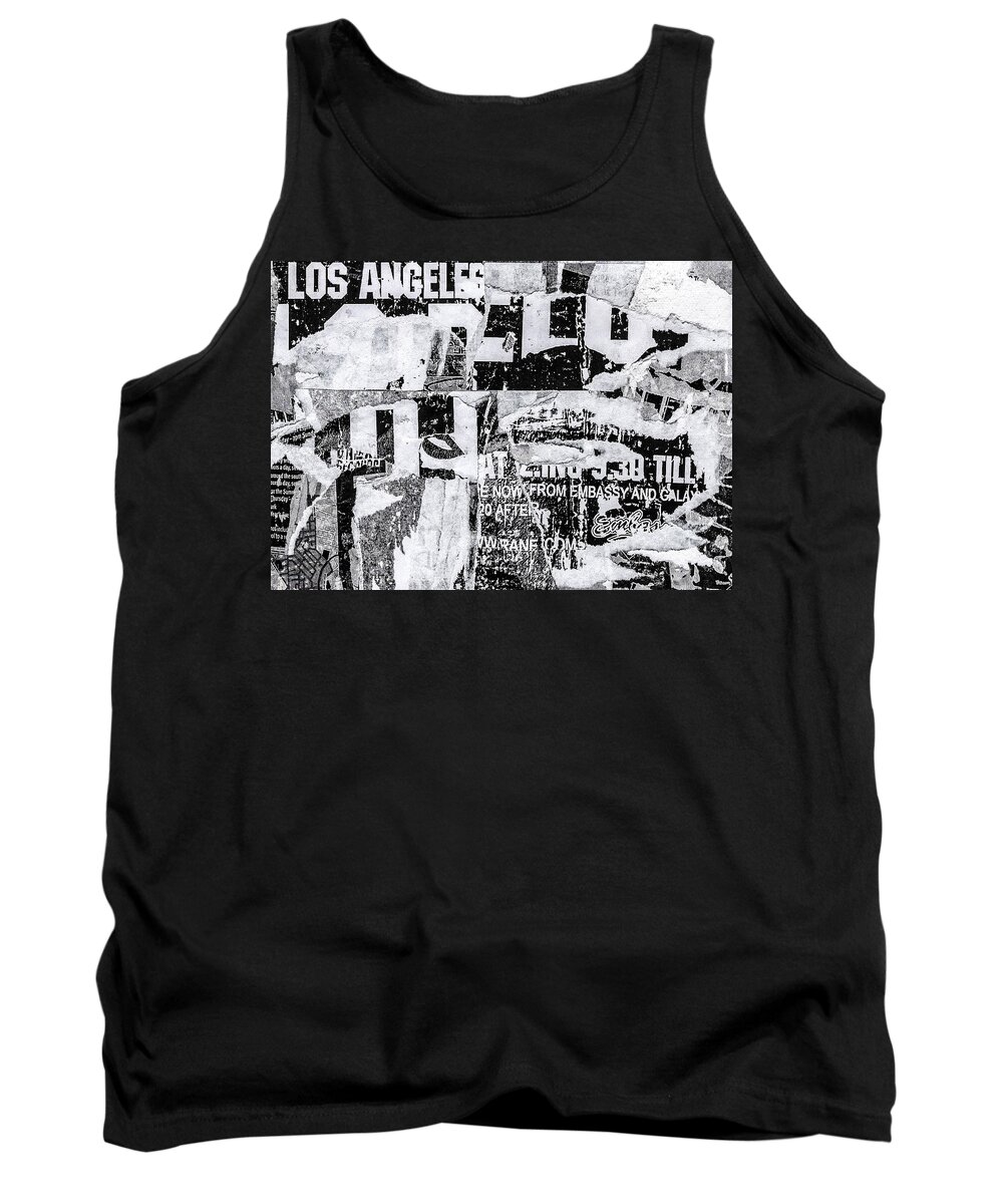 Collage Tank Top featuring the mixed media Los Angeles by Roseanne Jones