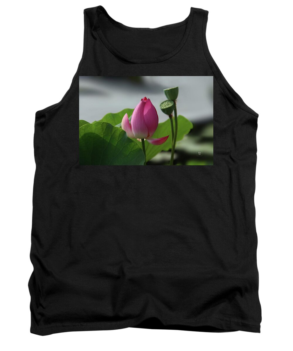 Lotus Flowers Tank Top featuring the photograph Lotus Flower in Pure Magenta by Yvonne Wright