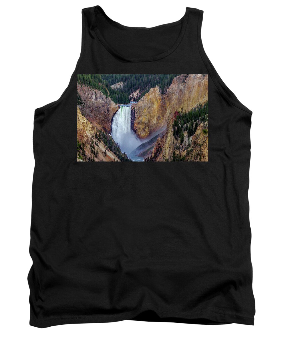 Yellowstone Tank Top featuring the photograph Lower Yellowstone Falls II by Bill Gallagher