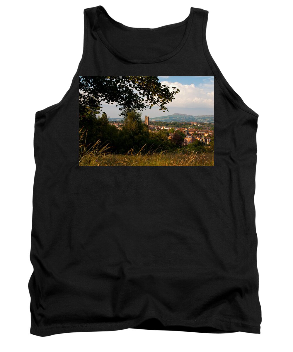 Ludlow Tank Top featuring the photograph Ludlow village from the meadow by Jenny Setchell