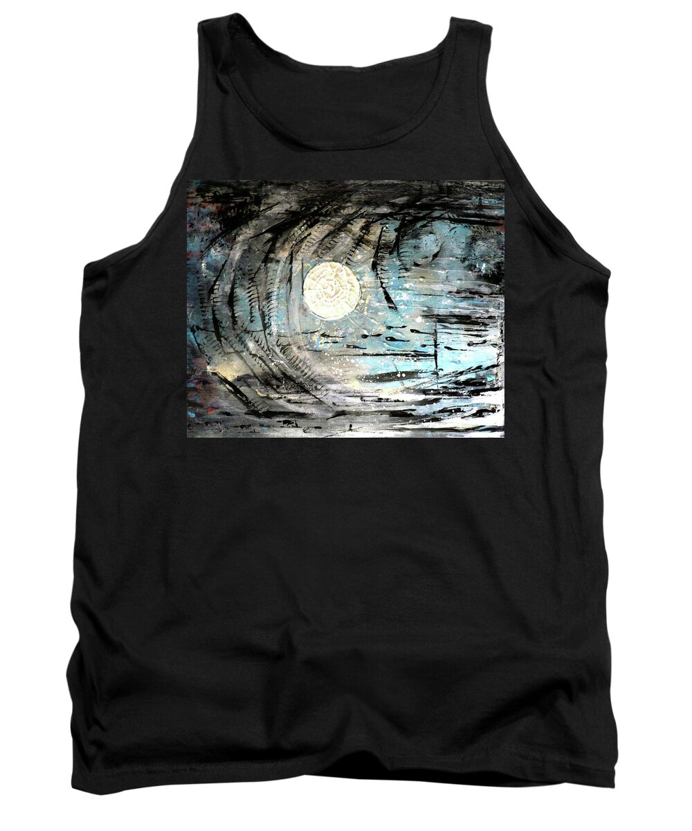 Luna Tank Top featuring the painting Luna by 'REA' Gallery