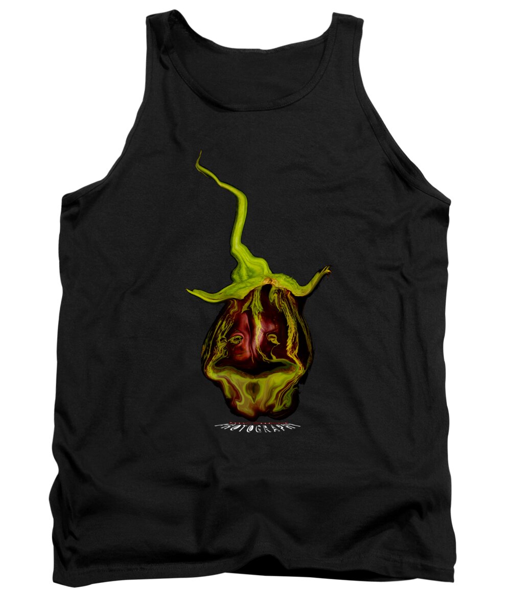 Abstract Tank Top featuring the digital art Magical Eggplant Transparency by Robert Woodward