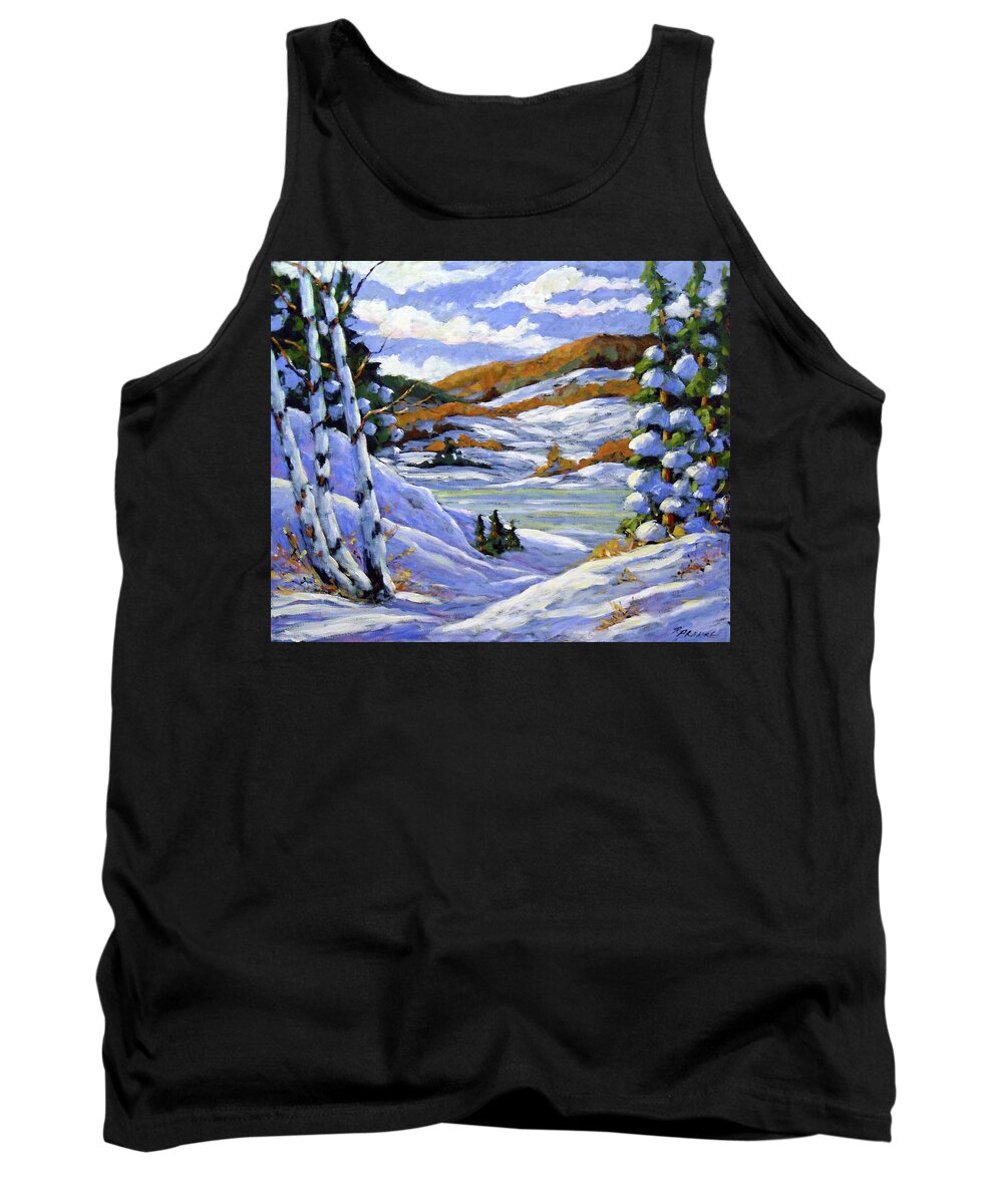 Art Tank Top featuring the painting Majestic Winter by Richard T Pranke