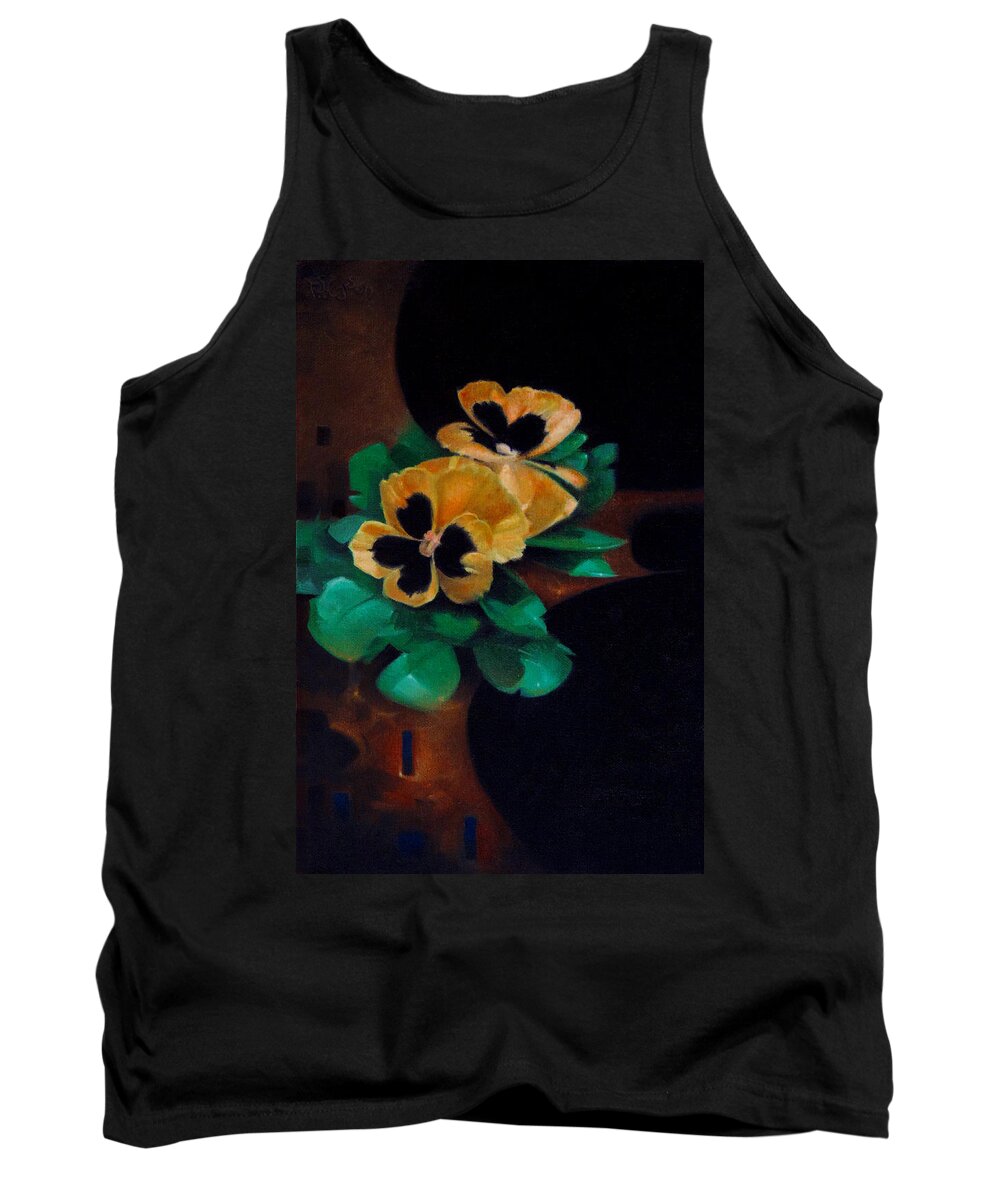 Flowers Tank Top featuring the painting Mama Jane's Favorite by T S Carson