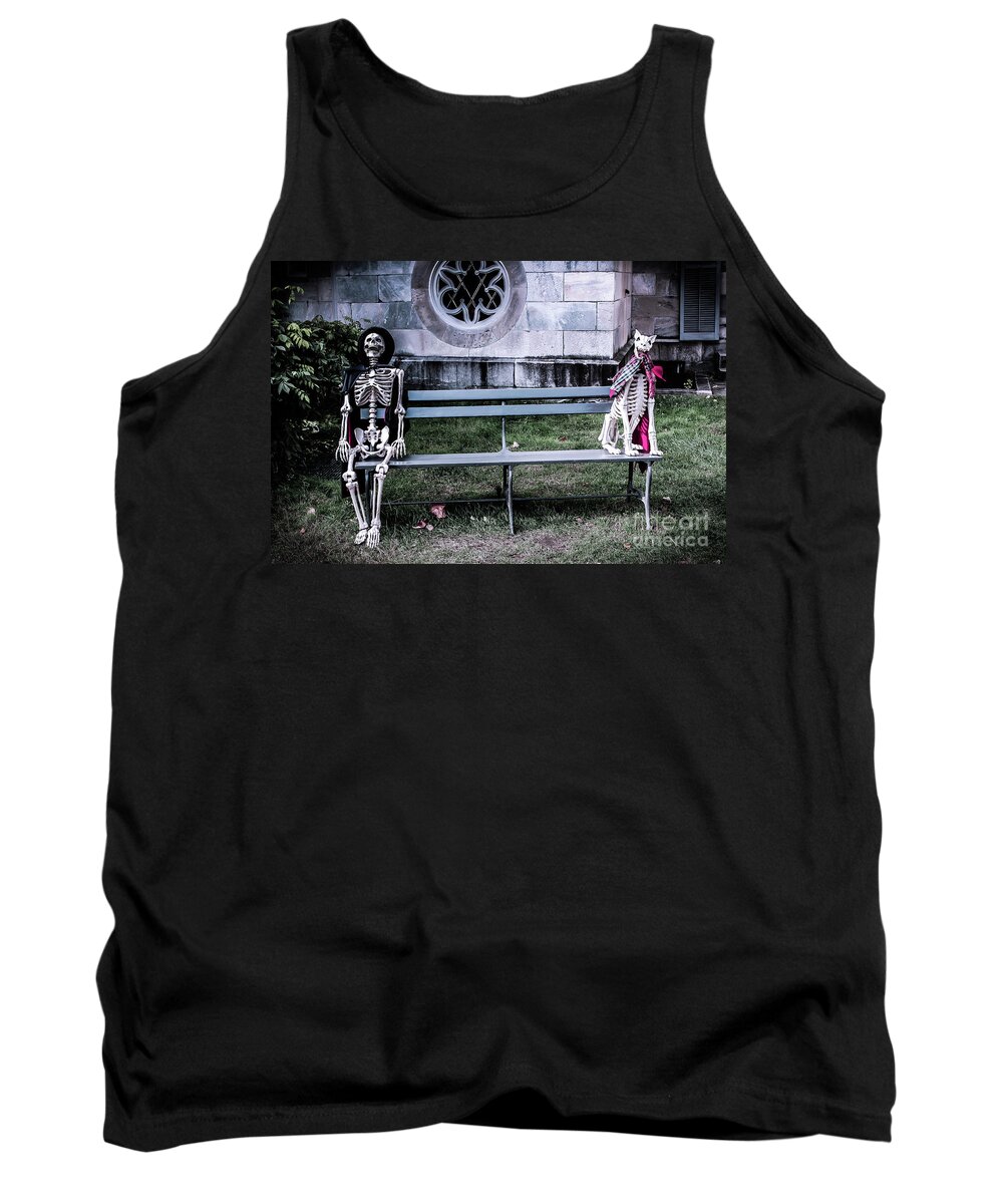 Skeleton Tank Top featuring the photograph Man's Best Friend Till the End by Colleen Kammerer