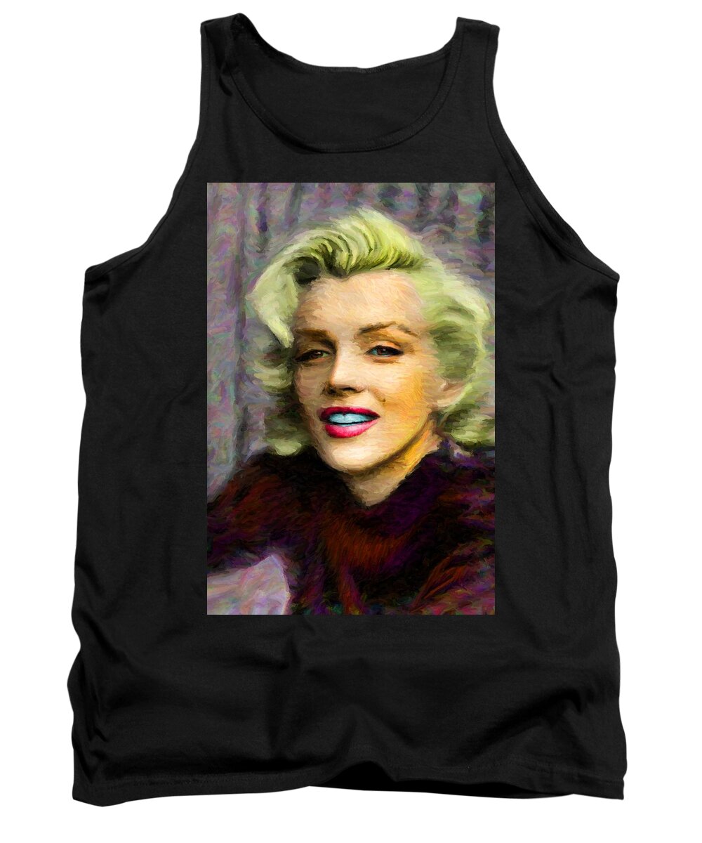 Marilyn Monroe Tank Top featuring the digital art Marilyn Monroe by Caito Junqueira