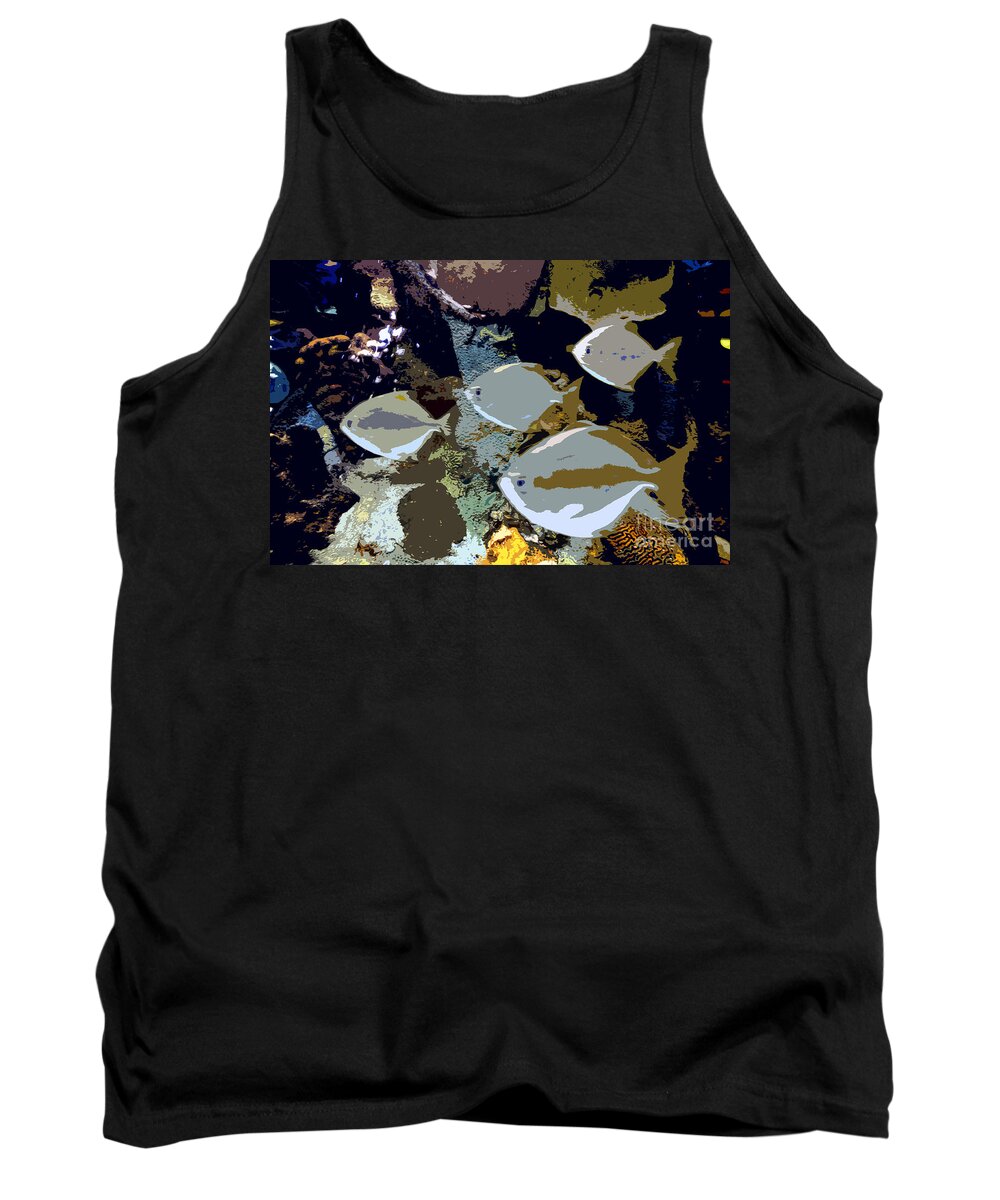 Marine Life Tank Top featuring the painting Marine life by David Lee Thompson