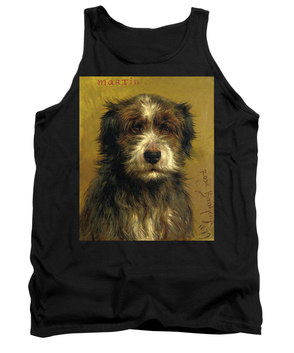 Rosa Bonheur Tank Top featuring the painting Martin, a Terrier by Rosa Bonheur