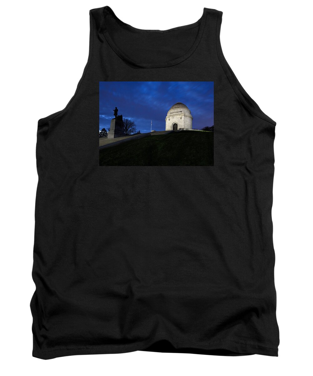Mckinley Monument Tank Top featuring the photograph McKinley Monument after Dark by Deborah Penland