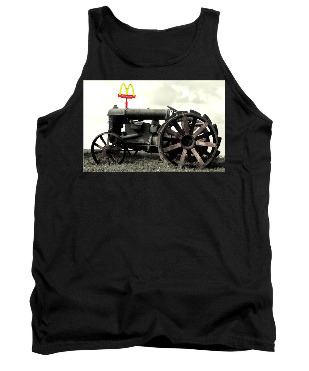 Tractor Tank Top featuring the photograph McTractor Big Mac by Gary Smith