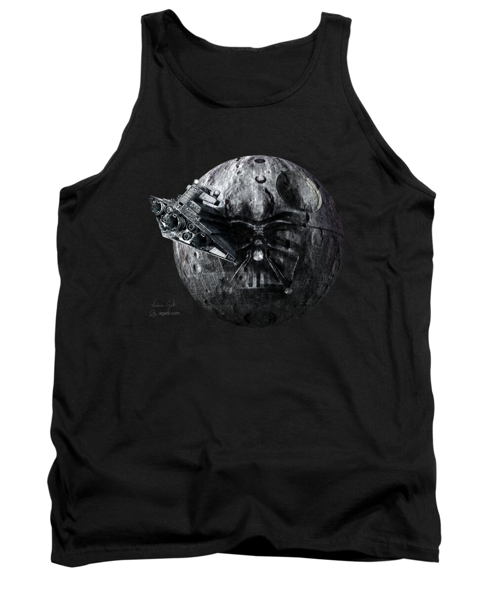 Scifi Tank Top featuring the digital art Melies and Lucas by Andrea Gatti