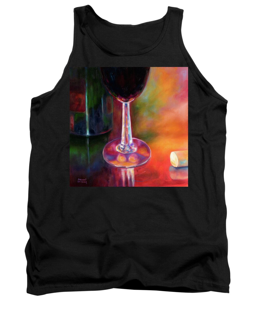 Oil Tank Top featuring the painting Merlot by Shannon Grissom