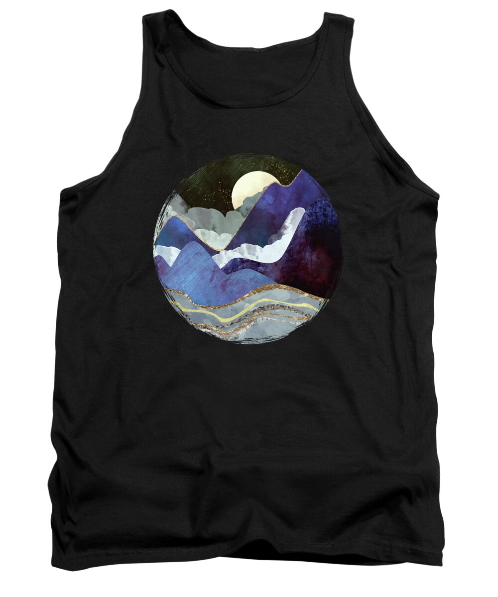 Midnight Tank Top featuring the digital art Midnight by Spacefrog Designs