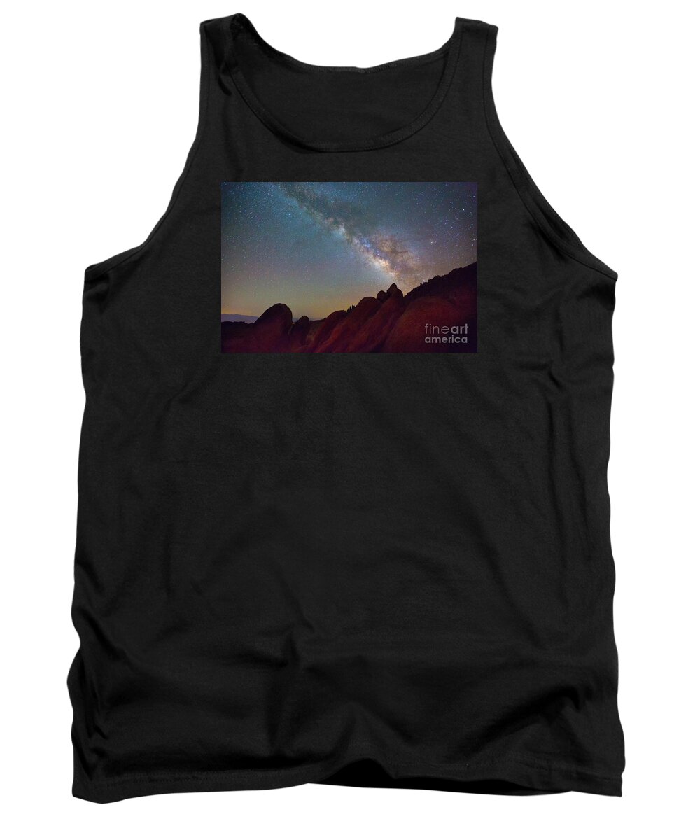 Milky Way Tank Top featuring the photograph Milky Way In The Alabama Hills by Mimi Ditchie