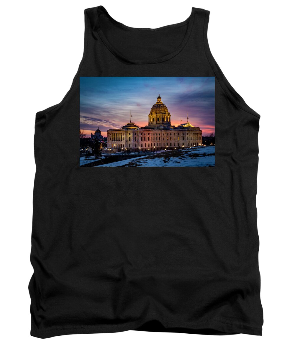 Scenic Tank Top featuring the photograph Minnesota at Sunset by Kevin Argue