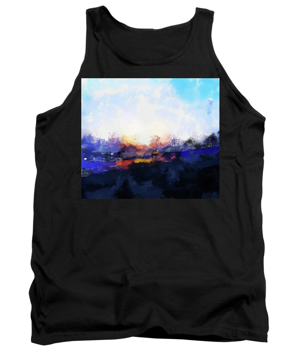 Cedric Hampton Tank Top featuring the photograph Moment In Blue Spaces by Cedric Hampton