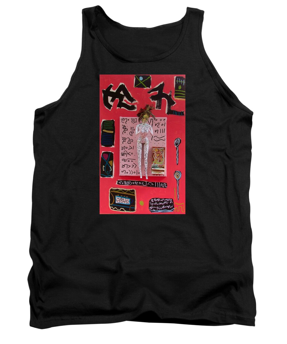 Herbal Tincture Tank Top featuring the painting Motherwort Herbal Tincture by Clarity Artists