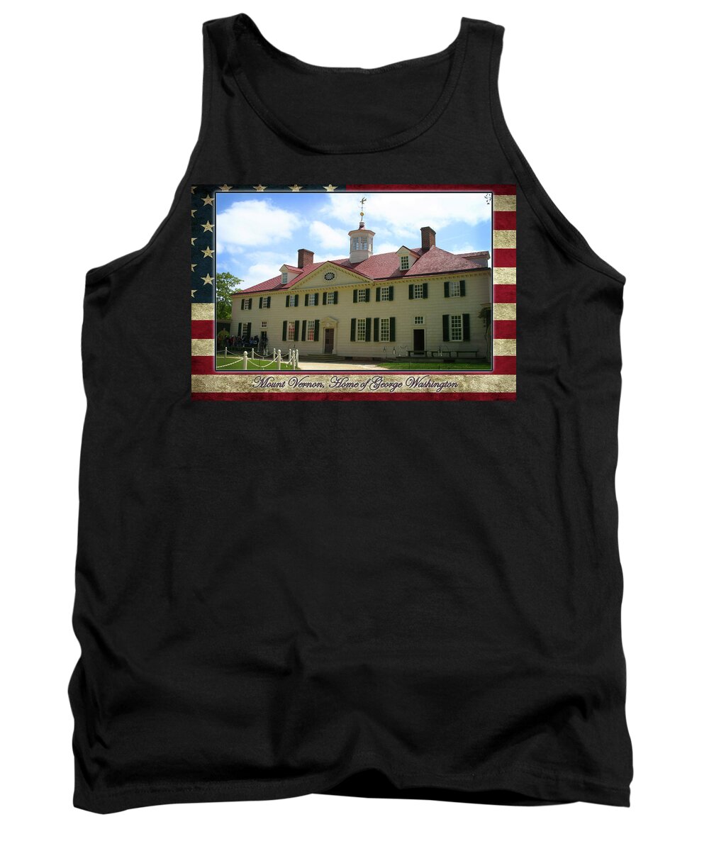 President Washington Tank Top featuring the photograph Mount Vernon Home of George Washington by Anthony Jones