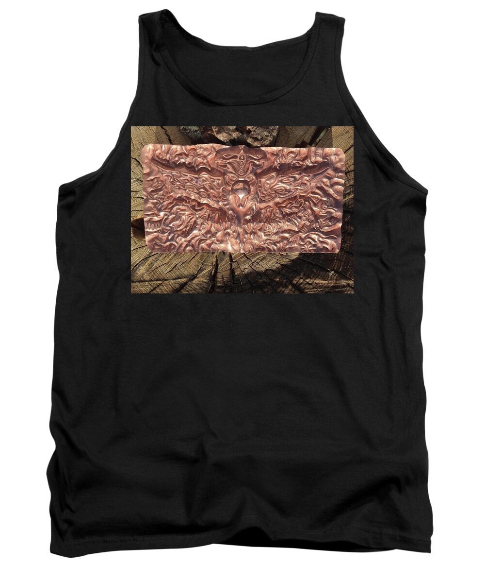 Copper Tank Top featuring the mixed media Mouse by Daniel Turner