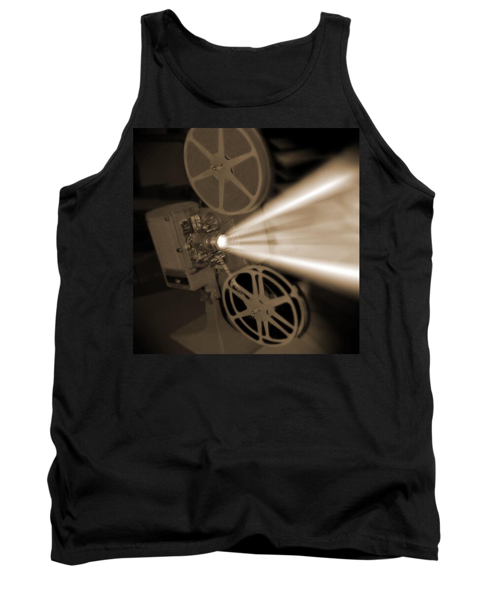 Vintage Tank Top featuring the photograph Movie Projector by Mike McGlothlen