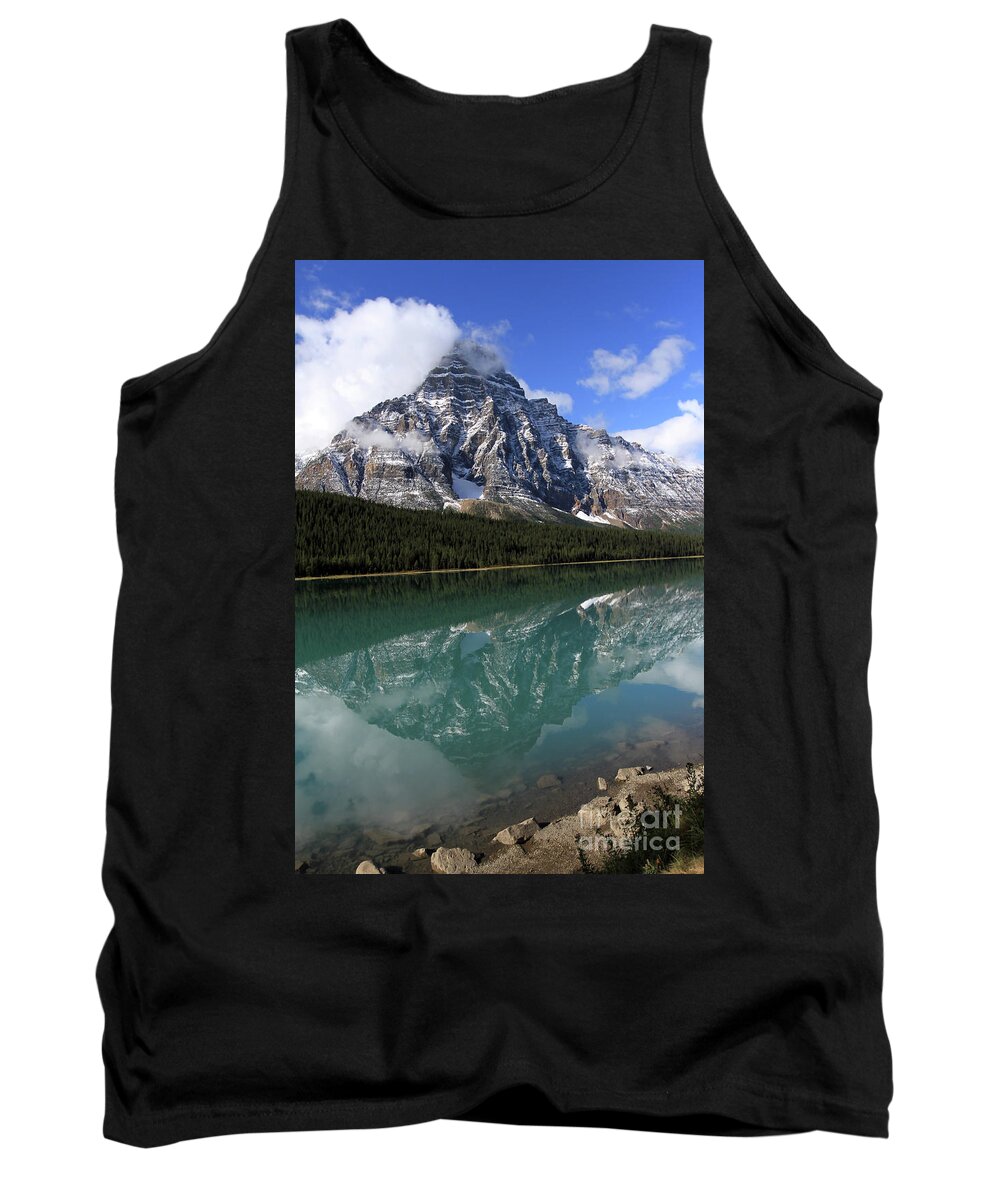 Mountain Tank Top featuring the photograph Mt Refection by Paula Guttilla