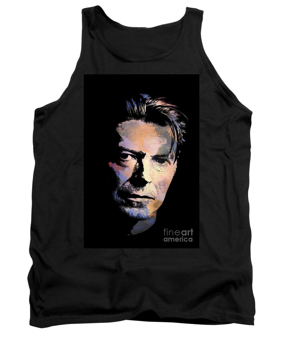 David Tank Top featuring the painting Music legend 2 by Andrzej Szczerski