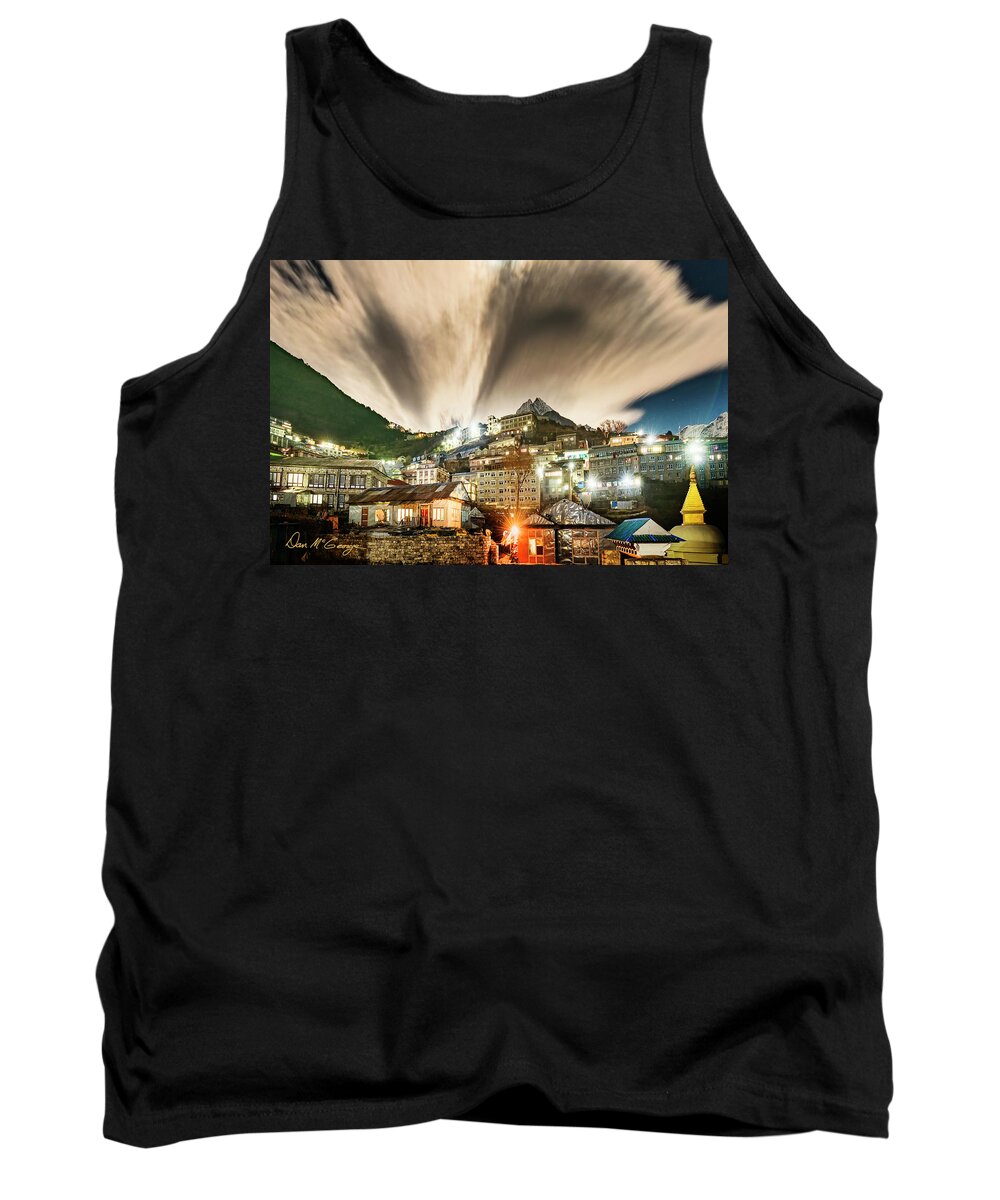 Namche Tank Top featuring the photograph Namche Night by Dan McGeorge