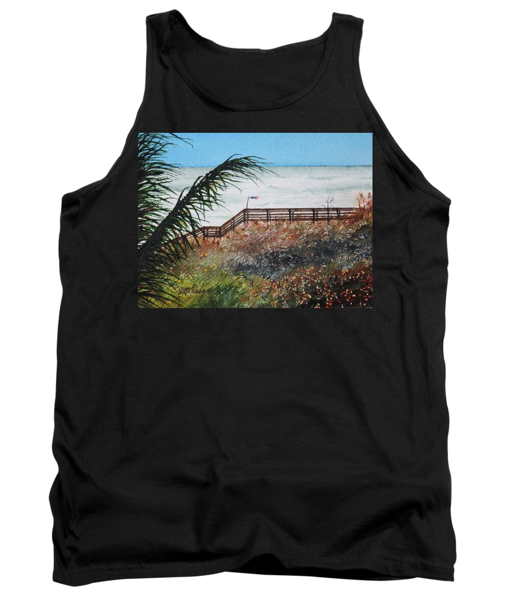 Florida Tank Top featuring the painting Nice But Windy by Joseph Burger