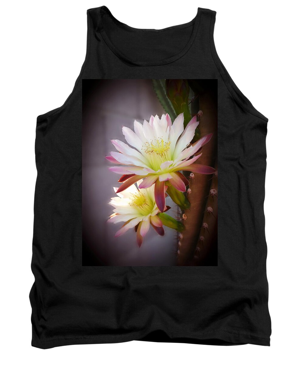 Night-blooming Cactus Tank Top featuring the photograph Night Blooming Cereus by Marilyn Smith