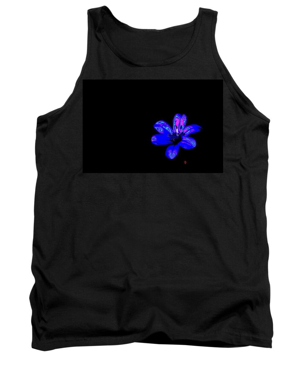 Flowers Tank Top featuring the photograph Night Blue by Richard Patmore