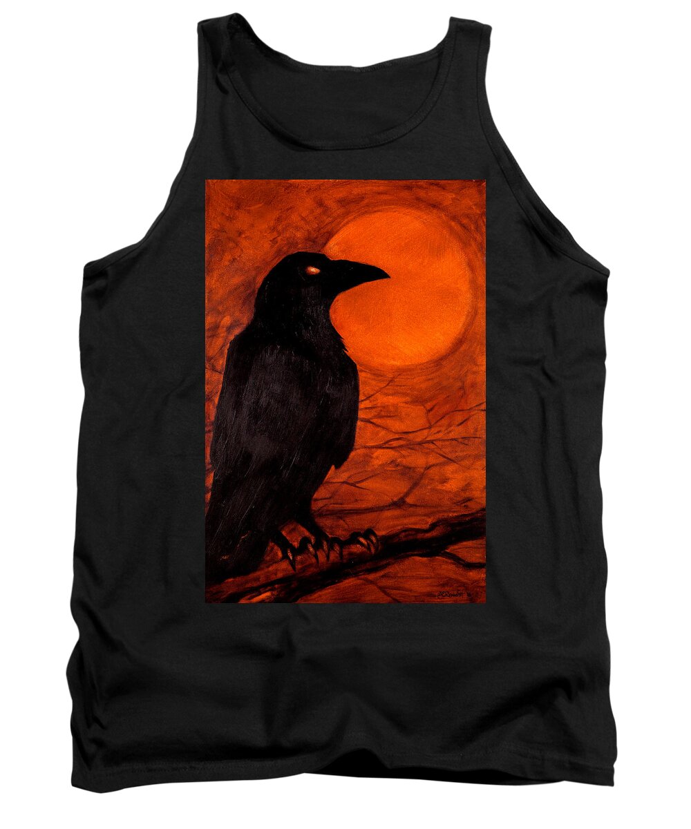 Crow Tank Top featuring the painting Night Watch by Jason Reinhardt