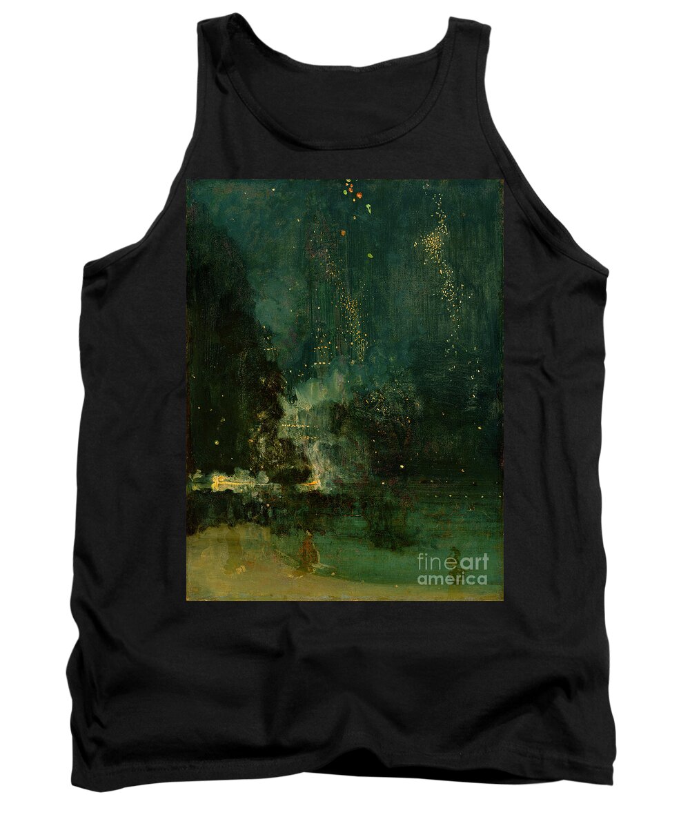 Nocturne Tank Top featuring the painting Nocturne in Black and Gold - the Falling Rocket by James McNeill Whistler