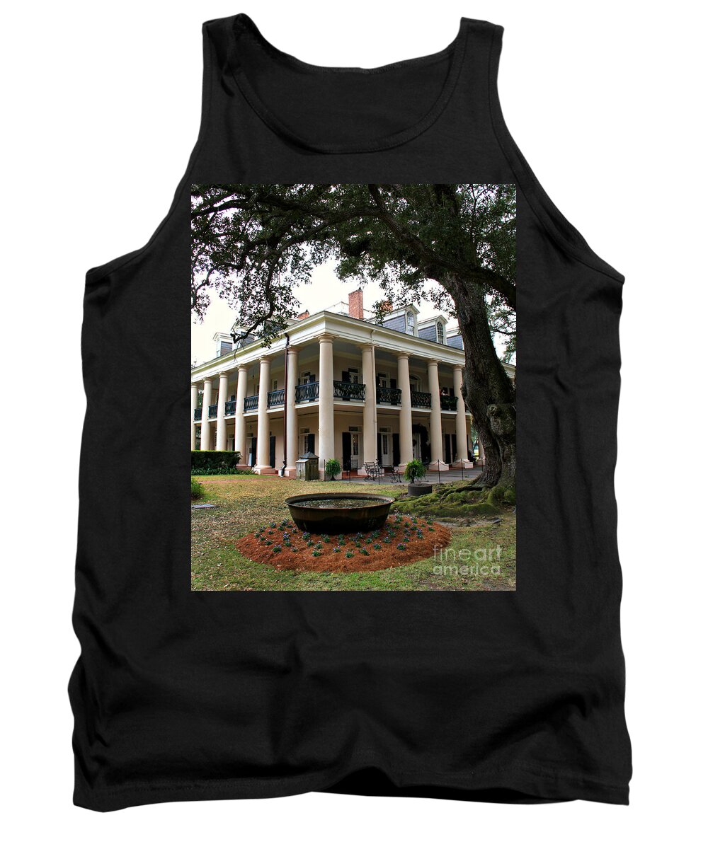 Oak Alley Tank Top featuring the photograph Oak Alley Plantation by Perry Webster