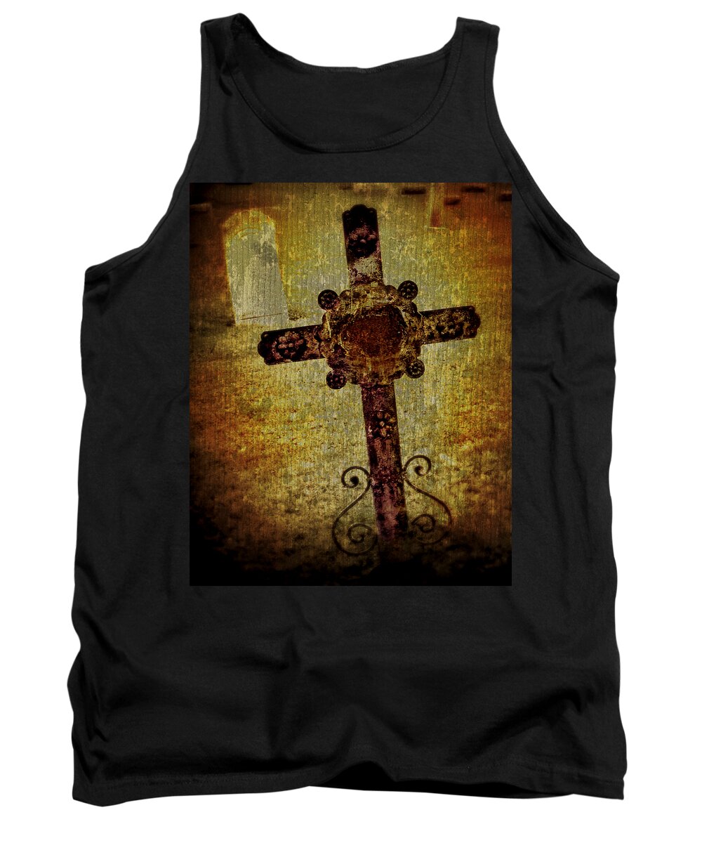 Cross Tank Top featuring the photograph Old Cross by Perry Webster