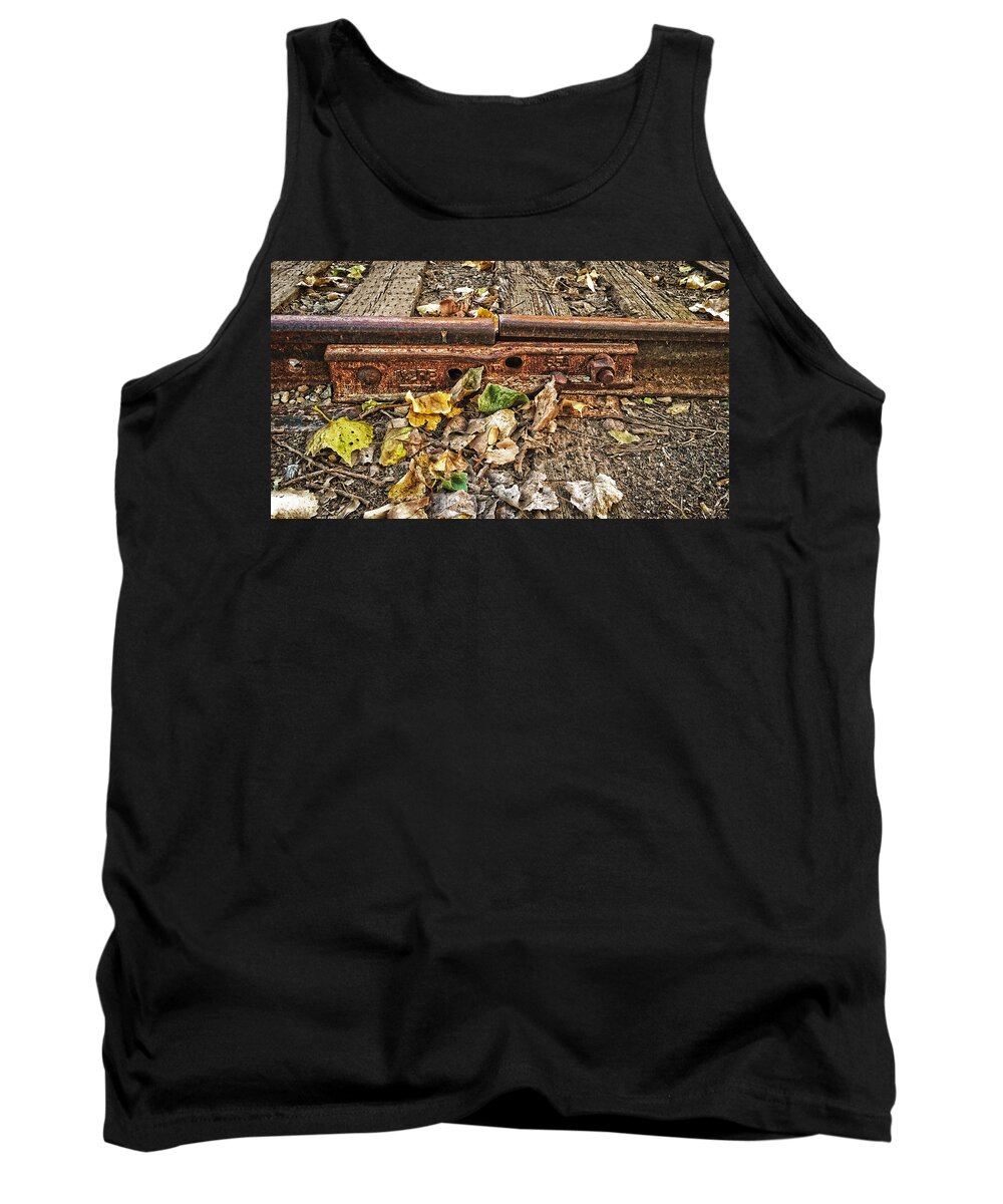 Railroad Tank Top featuring the photograph Old Tracks by Nathan Little