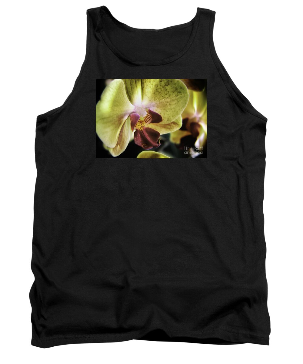 Orchid Tank Top featuring the photograph Orchid with a Tongue by Barry Weiss