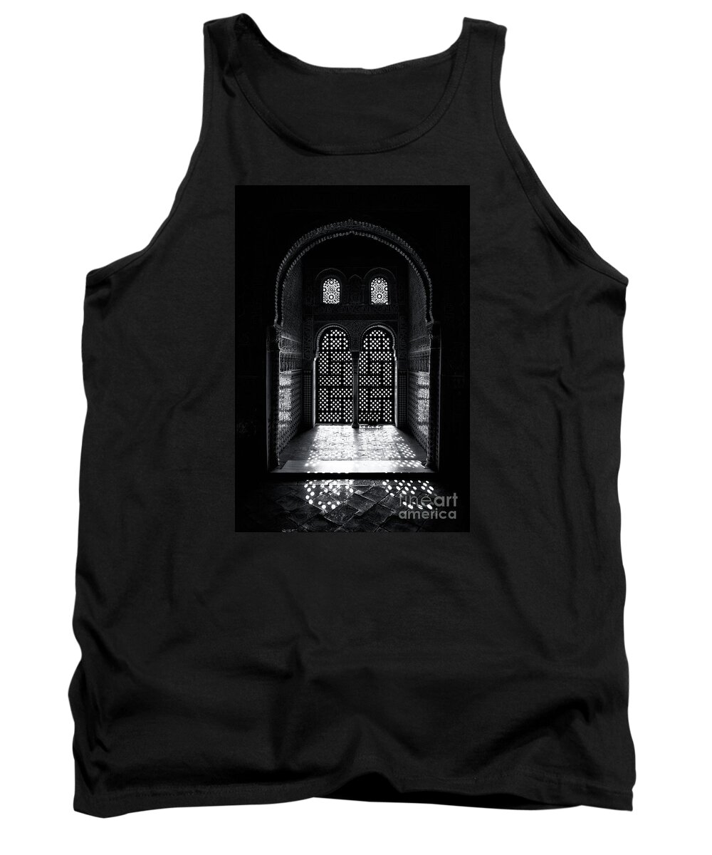 Alhambra Tank Top featuring the photograph Ornate Alhambra window by Jane Rix