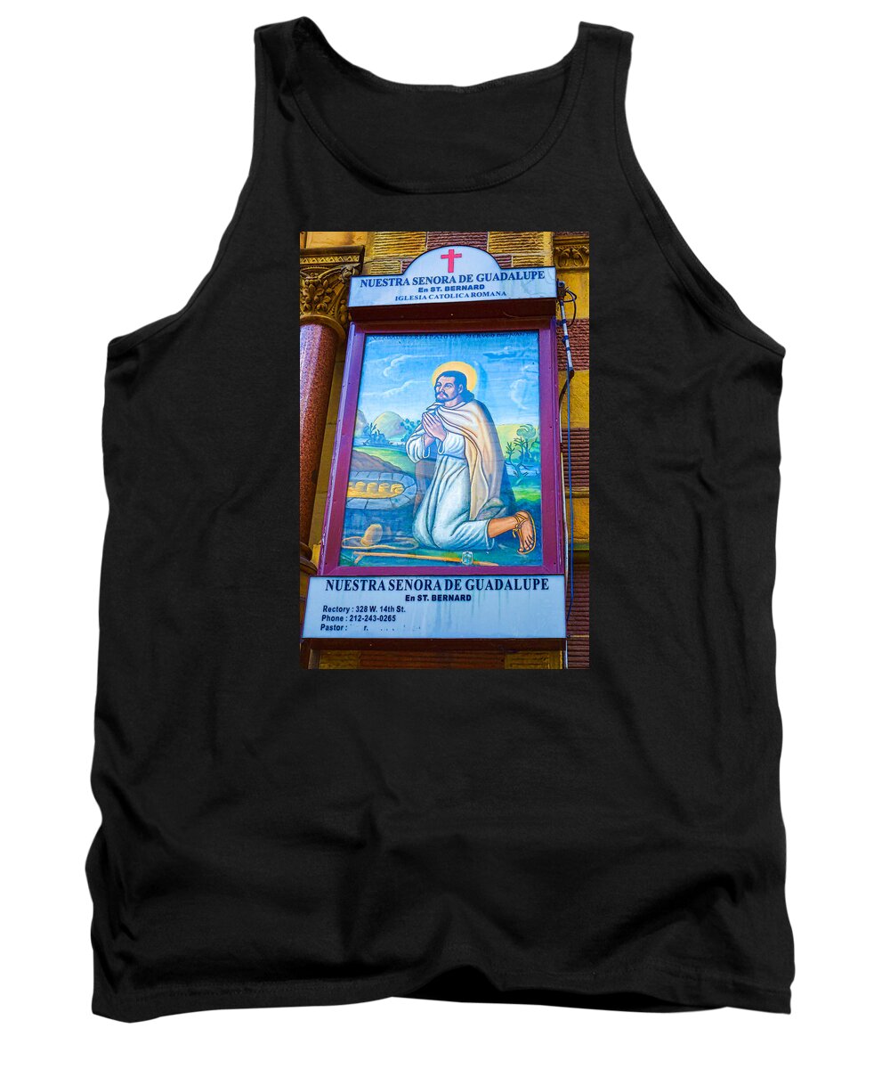 Our Lady Of Guadalupe Tank Top featuring the painting Our Lady of Guadalupe 3 by Jeelan Clark