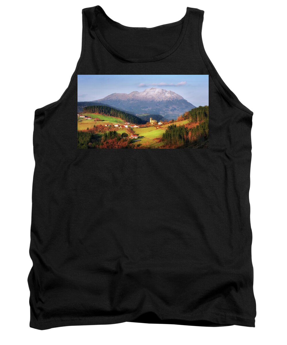 Aramaio Tank Top featuring the photograph Our little Switzerland by Mikel Martinez de Osaba