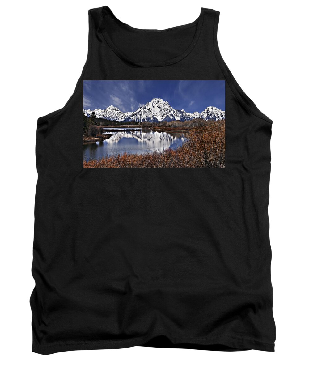 Mountains Tank Top featuring the photograph Oxbow Bend by John Christopher