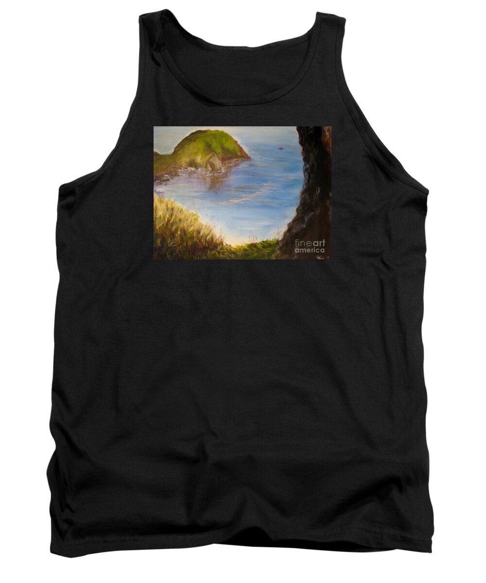 Pacific Ocean Tank Top featuring the painting Pacific Cove by Patricia Kanzler