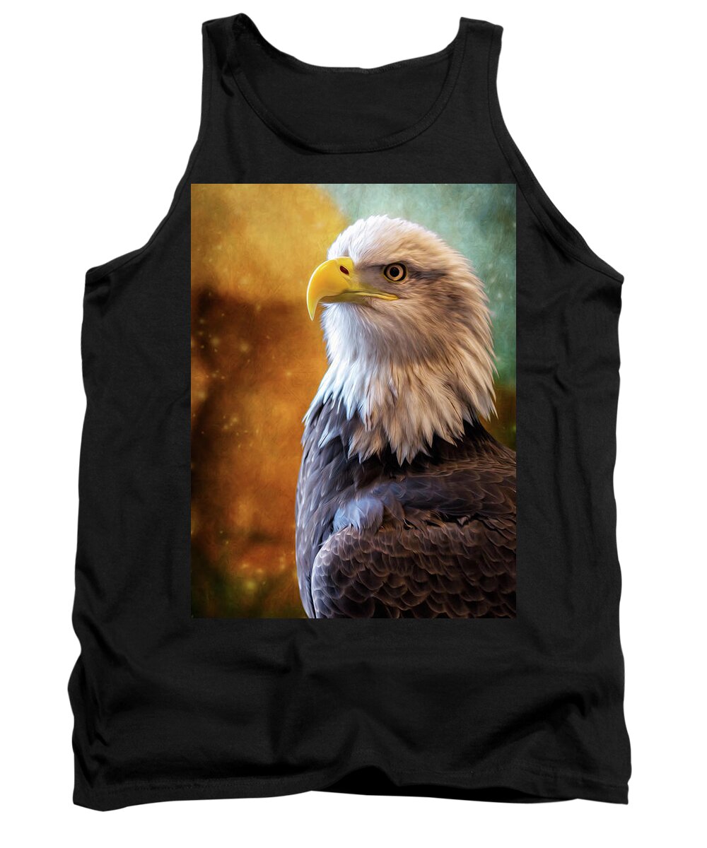Bald Eagle Tank Top featuring the photograph Painted Baldy by Bill and Linda Tiepelman