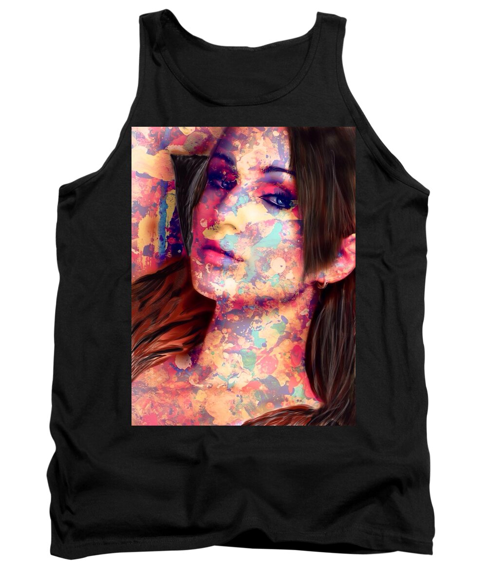 painted Lady Tank Top featuring the painting Painted Lady by Mark Taylor