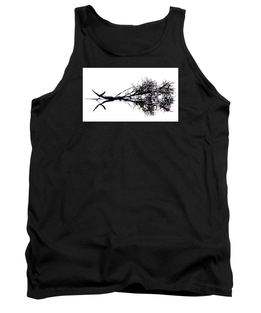 Palm Tree Tank Top featuring the photograph Palm Branch at the Beach by Lawrence S Richardson Jr