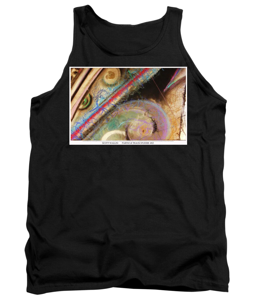A Bright Tank Top featuring the painting Particle Track Study Twelve by Scott Wallin
